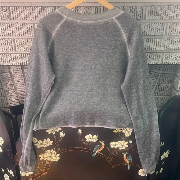 Wildfox Gray Crewneck Monte Snake Charmer Graphic and Pink Roses - Picture 4 of 5